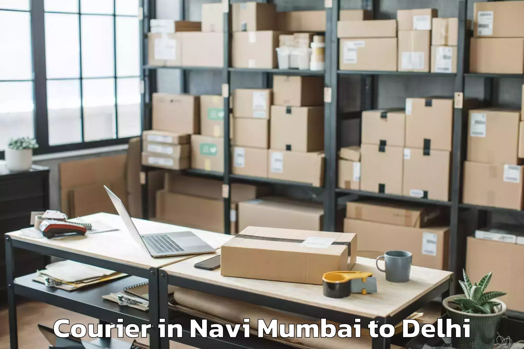 Leading Navi Mumbai to Parsvnath Mall Azadpur Courier Provider